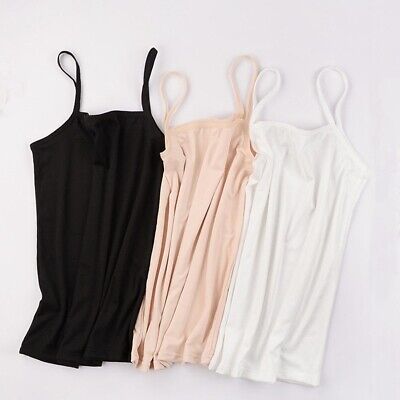 Womens Plain Sleeveless Ladies Stretch Strappy Cami Solid Camisole Vest Tank Top