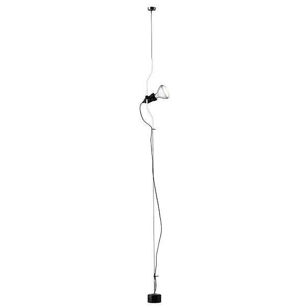 Lampadaire Flos Parentesi Dimmable Blanc, Design Achille Castiglioni & Pio Manzù, 1971
