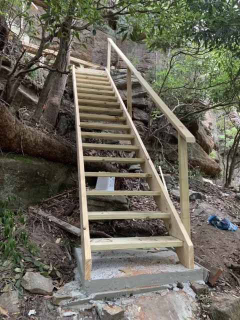 External Pine Timber Stairs