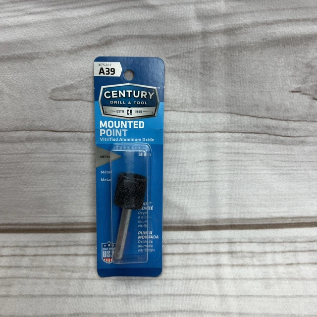 Century Drill & Tool Mounted Point Vitrified Aluminum Oxide 3/4”x 3/4”x 1/4”