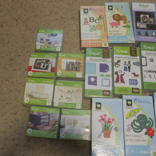 Cricut Cartridge *Linked* Hard 2 Find Book & Overlay New ONes Add! some no box 3