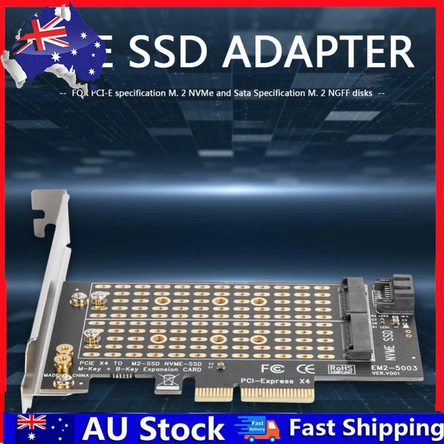 M+B Key M.2 NVME SSD to PCIE SATA Adapter Expansion Card for 2230 2242 2260 2280