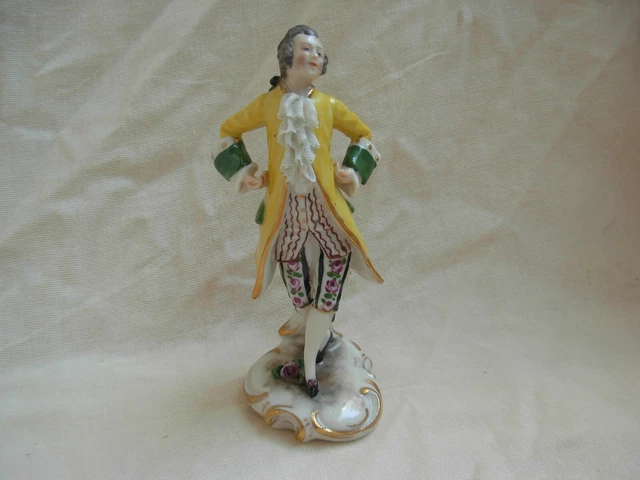 ANTIQUE GERMAN PORCELAIN FIGURE,BLUE MARK,LATE 19th OR EARLY 20th CENTURY.