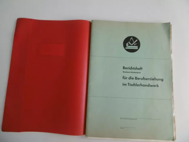 Berichtsheft Tischler Schreiner Handwerk 1967 Wochenbuch Zeichnungen Aufsätze