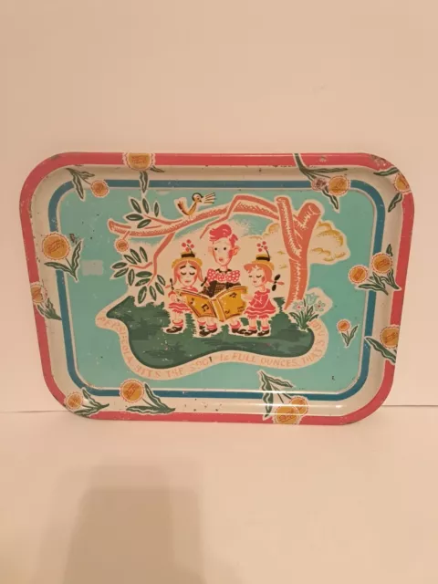 Rare 14" Vintage Pepsi-Cola "HITS THE SPOT" Advertising Metal Serving Tray