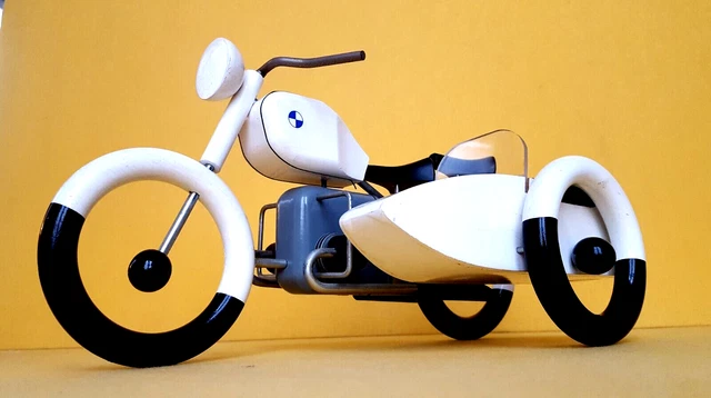 Moto BMW Avec Side-car éléphant Polistil 1/15 - Vintage Années 70