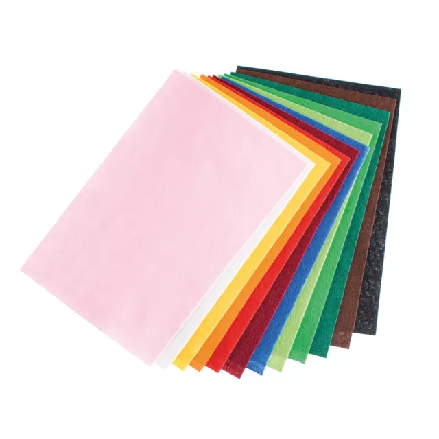 (EUR 99,17 / m²) Filzplatte 10 Stück, 20 x 30cm, 1mm, farbig sortiert