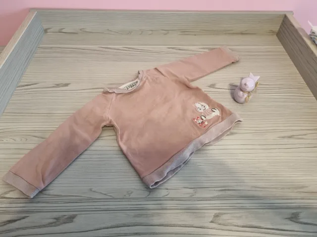 Baby Mädchen Oberteil Pullover Sweatshirt Langarm Größe 86/92