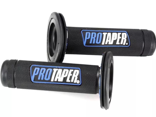 2x Manopola PRO TAPER manubrio Motocross Pit Bike Motard manopole 7/8 grip BLU 2