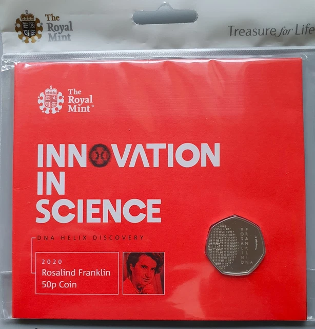 CONFEZIONE 2020 ELISABETTA II Royal In perfette condizioni Rosalind  Franklin DNA Helix 50p brillante nuovo di zecca EUR 26,32 PicClick IT