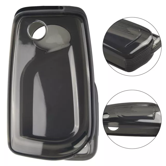 Key Shell Key Cover Case Replacement TPU Transparent Black Practical Useful