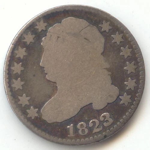 1823/2 Capped Bust Dime, Good Details
