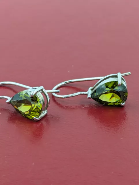 JUWELO Hängeohrringe 0,925 Sterlingsilber Peridot