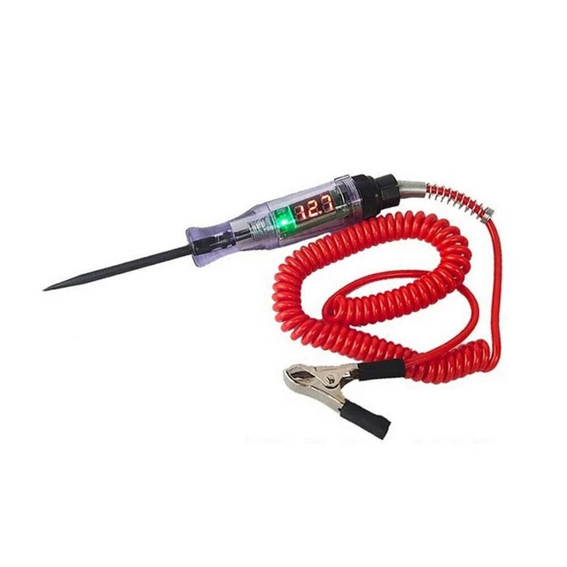Tester di tensione 190 mm 3 V/6 V/12 V/24 V DC 3 Watt lampadina tester auto