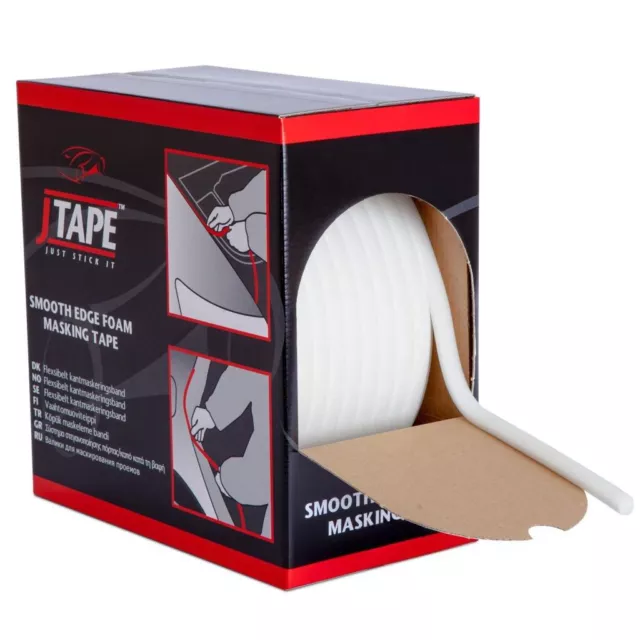 J Tape Cinta de enmascaramiento de espuma de borde suave liso 13 mm x 50 m 2