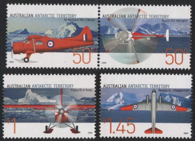 AAT / Austral. Antarktis 2005 - Mi-Nr. 161-164 ** - MNH - Flugzeuge / Airplanes