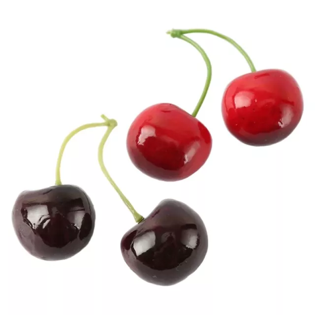 10 Pair Artificial Cherry Fruit False Fruit Model for Party False Cherries