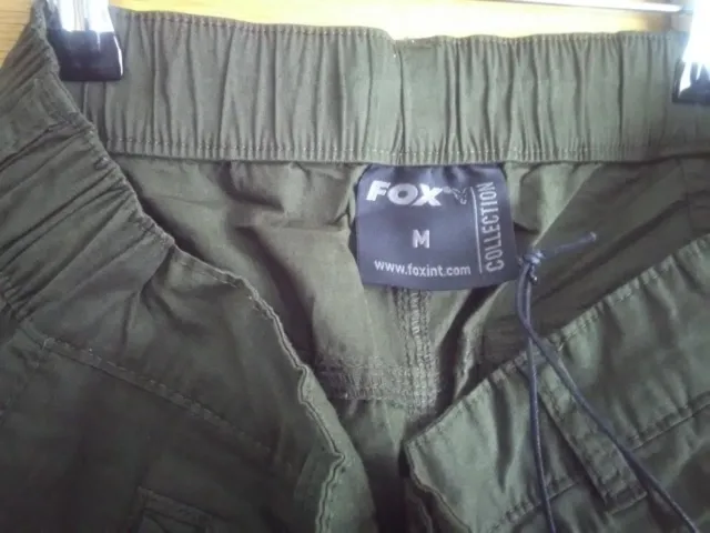 FOX Collection Lightweight Trousers Green Jogger Carp Fishing SZ M BNWT 3