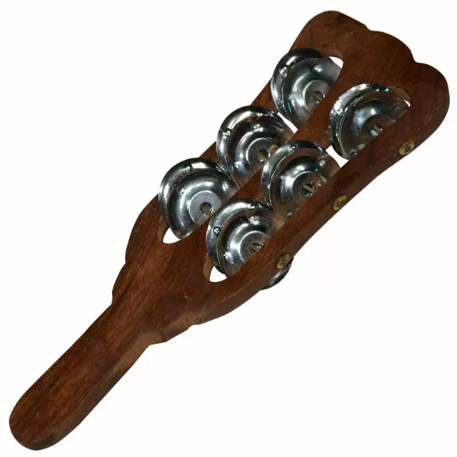 Hand Wooden Percussion Cymbals Jhika Indian Musical Instrument