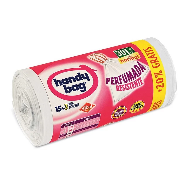 Sacchetti per la Spazzatura Handy Bag Profumo [15 x 30 L]