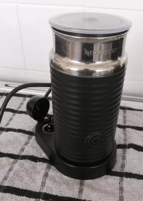 Nespresso Aeroccino Milk Frother Heater |  Black With Base | Coffee Creamer