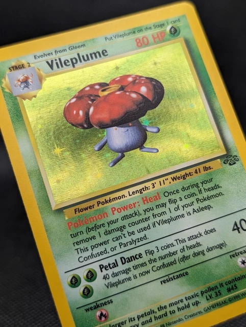 Pokemon TCG - Cards Vileplume 15/64 Jungle Holo Rare WOTC 1999 - NM