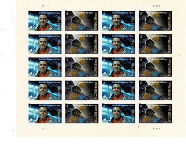 Space Firsts Mercury Project Forever(58c) Postage #4527-28 MNH