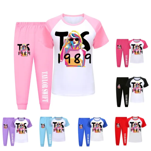 New Kids Girls Taylor Swiftie T-shirt & Pants Pajama Set Pyjamas Sleepwear Gift