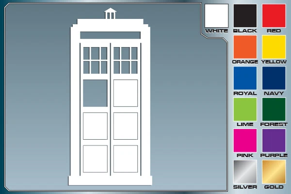 TARDIS from DR. WHO cut vinyl decal #1, Car Truck Window Sticker