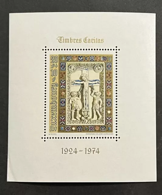 Travelstamps: Luxembourg Souvenir Sheet #B302 - 50th Anniversary Caritas MNH OG