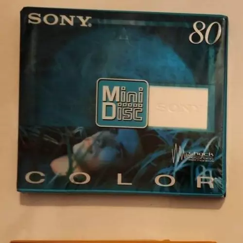 1x MiniDisc Rare SONY COLOR 80 MD New Neuf Recordable minidisk GREEN VERT Sealed