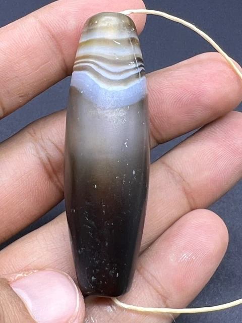 Ancient Old South East Asian Top Beads Natural Sulamani Banded Agate DZI Bead