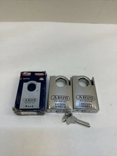 ABUS 83CS/55-300 Rock Padlock - 888 Keyway KD - Protected Shackle Qty 2 One Key
