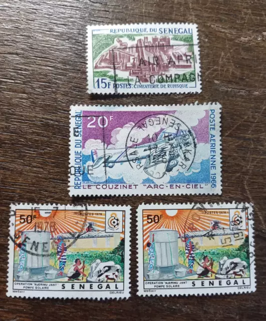 REPUBLIQUE DU Senegal timbre stamp Briefmarke1964 Mi:SN283 1966 SN342 1978 SN657