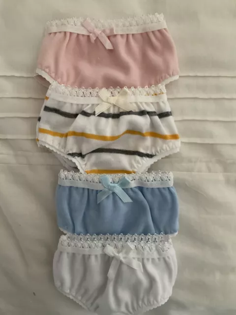 Doll Clothes to fit 17" Baby Born doll ~ 4 X Knickers / Undies
