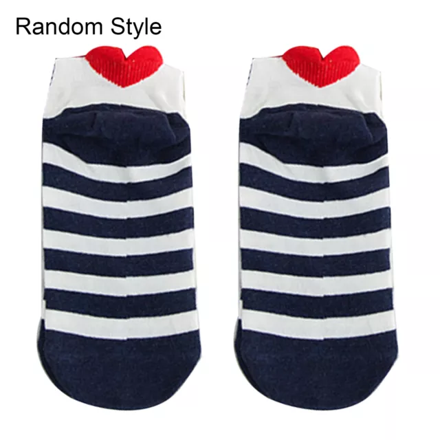 Lovely Love Heart Low Cut Women's Breathable Cotton Elastic Ankle Boat Socks 9