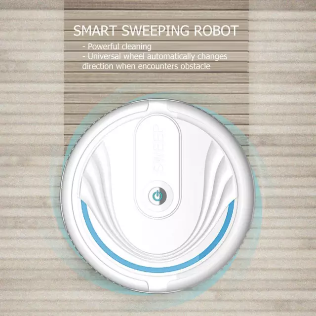 Household Electric Sweeper Low Noise Ultra-thin for Home Cleaning (White)