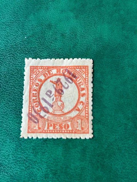 Honduras 1929 1 peso inverted overprint