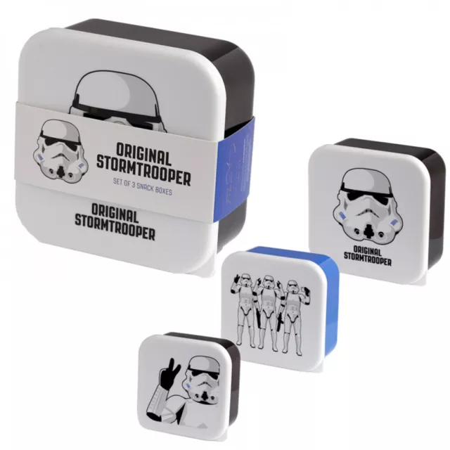 Star Wars 3er Set Stormtrooper Lunchbox Frühstücksdose Brotdose Snackbox