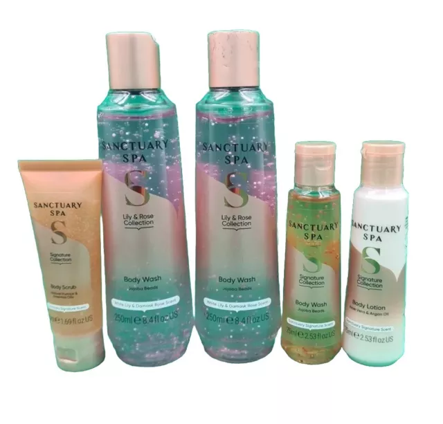 Sanctuary Spa Multipack. 3x Body Wash / 1 Body Lotion / 1 Body Scrub