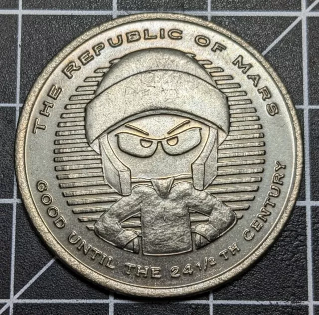 1996 Marvin The Martian Warner Bros Studio Store Nyc Republic Of Mars Coin Medal