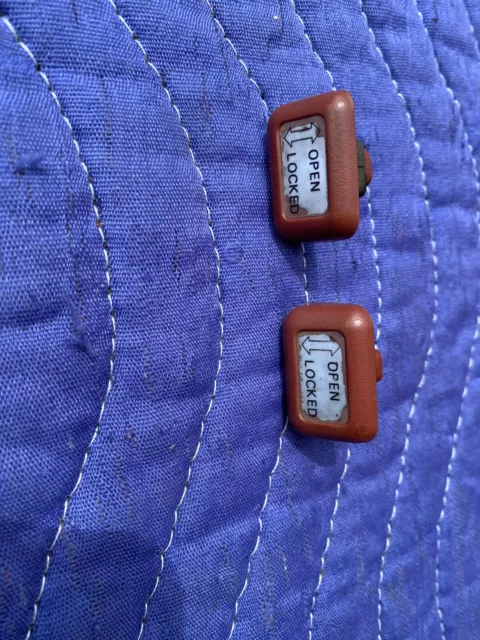 Nissan Datsun 280ZX T Top Latch Lock Release Knob Trims Red OEM 1979-1983 Nissan Datsun 280ZX T Top Latch Lock Release Knob Trims Red OEM 1979-1983