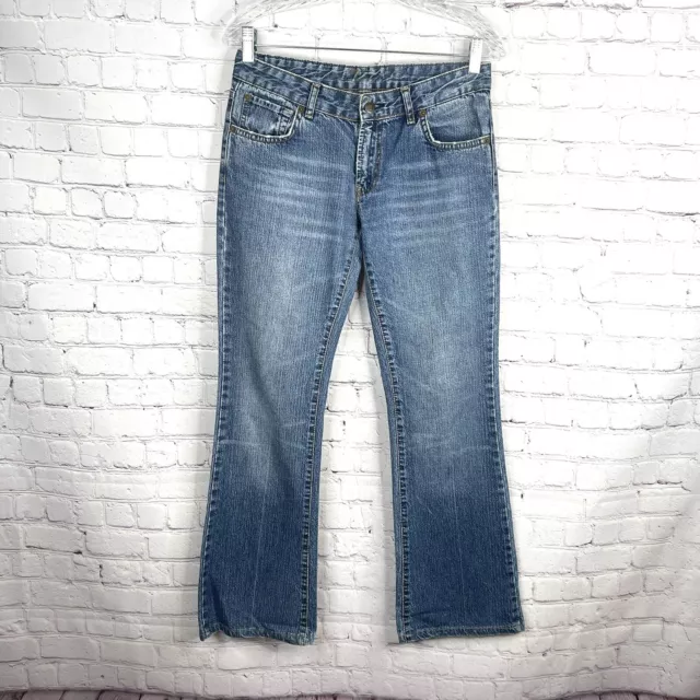 Women's 7 For All Mankind Jeans Size 30 Low Rise Boot Cut Denim Blue