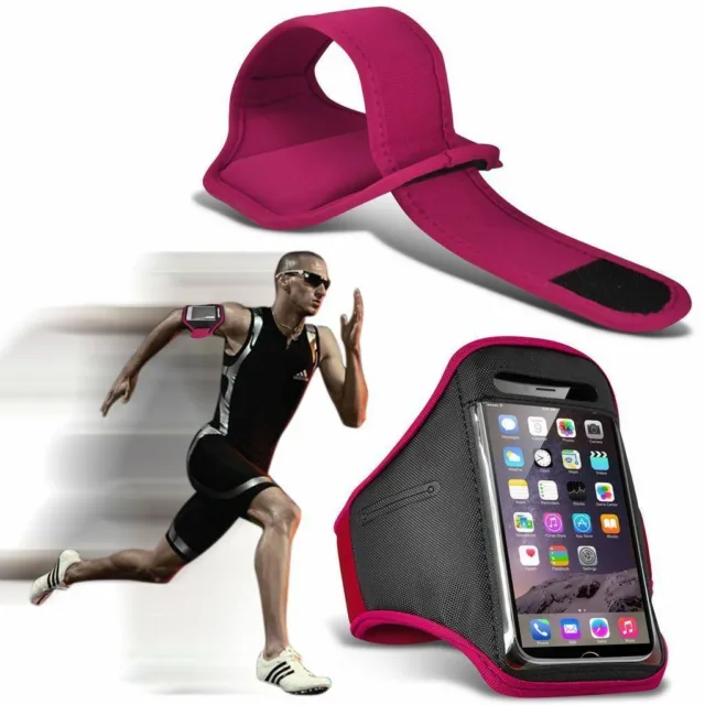 Pink✔Quality Sports Armband Gym Running Workout Belt Strap Phone Case Cover