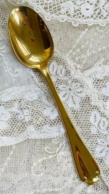 ANTIQUE c. 1910s TIFFANY & Co. STERLING SILVER & GOLD WASH TEA SPOON: FLEMISH