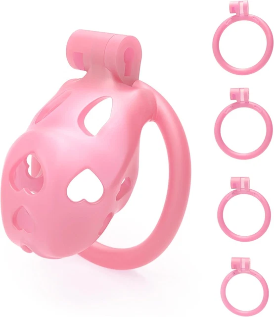 Cage de chasteté silicone Birdlocked 11 x 3.2 cm Rose CockLock - Ca