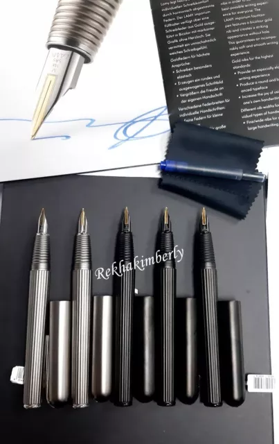 Lamy Imporium Fountain pen 14K Gold, Black or Titanium Choose Nib:F/M/OM Germany