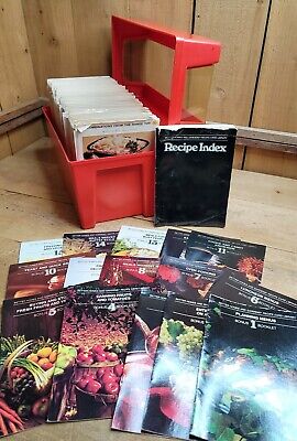 Vintage 1980 Better Homes And Gardens Recipe Card Library-Index Red Box Complete