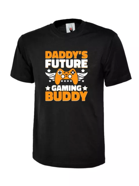 Daddys Future Gaming Buddy T-Shirt Funny Remote Controller Father's Day Birthday