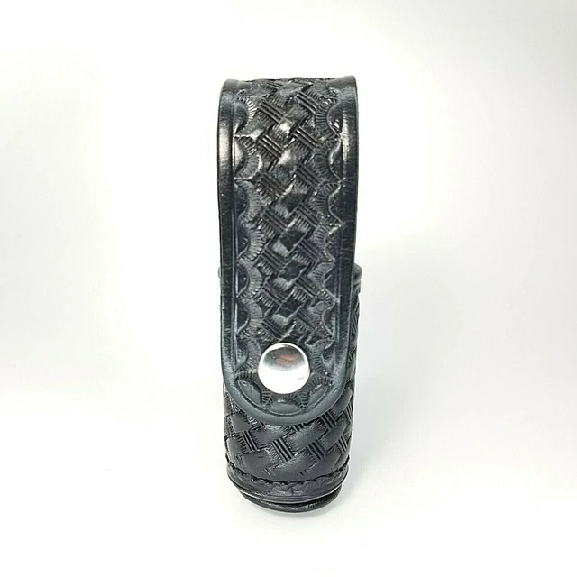Aetco Mace Flashlight Holder Black Woven Pattern Belt Sheath Law Enforcement